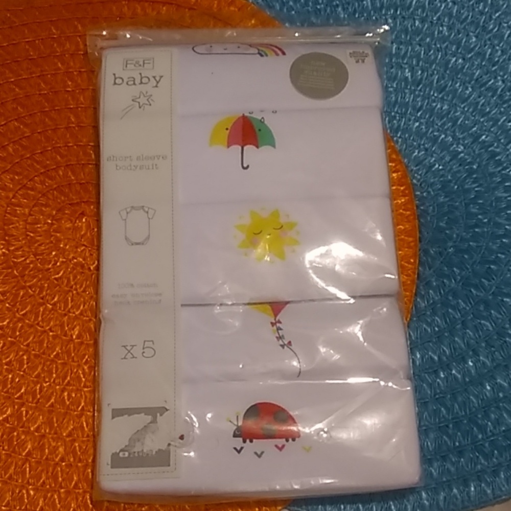 5 pack of infant onesies